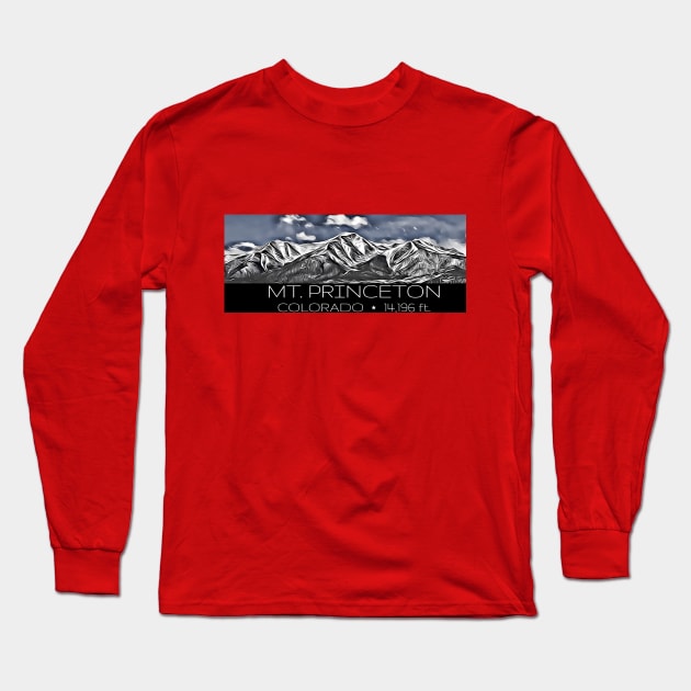 Mt. Princeton Colorado 14,196 Long Sleeve T-Shirt by T's and Things - BV